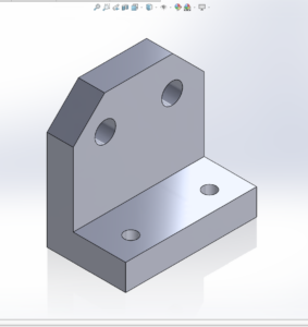 ソリッドワークスを使った3DCADの図面作成 - 穴あけ・面取り追加