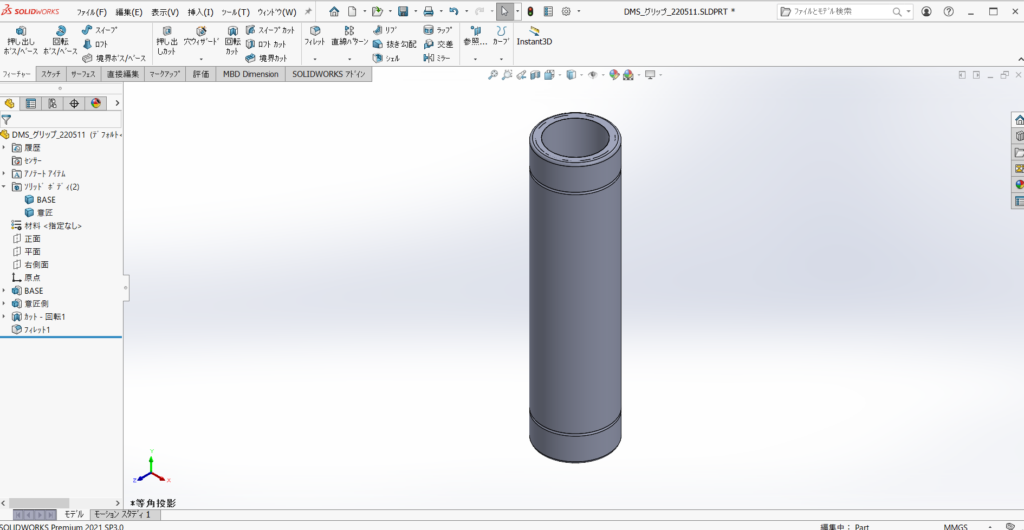 SOLIDWORKSにて作成